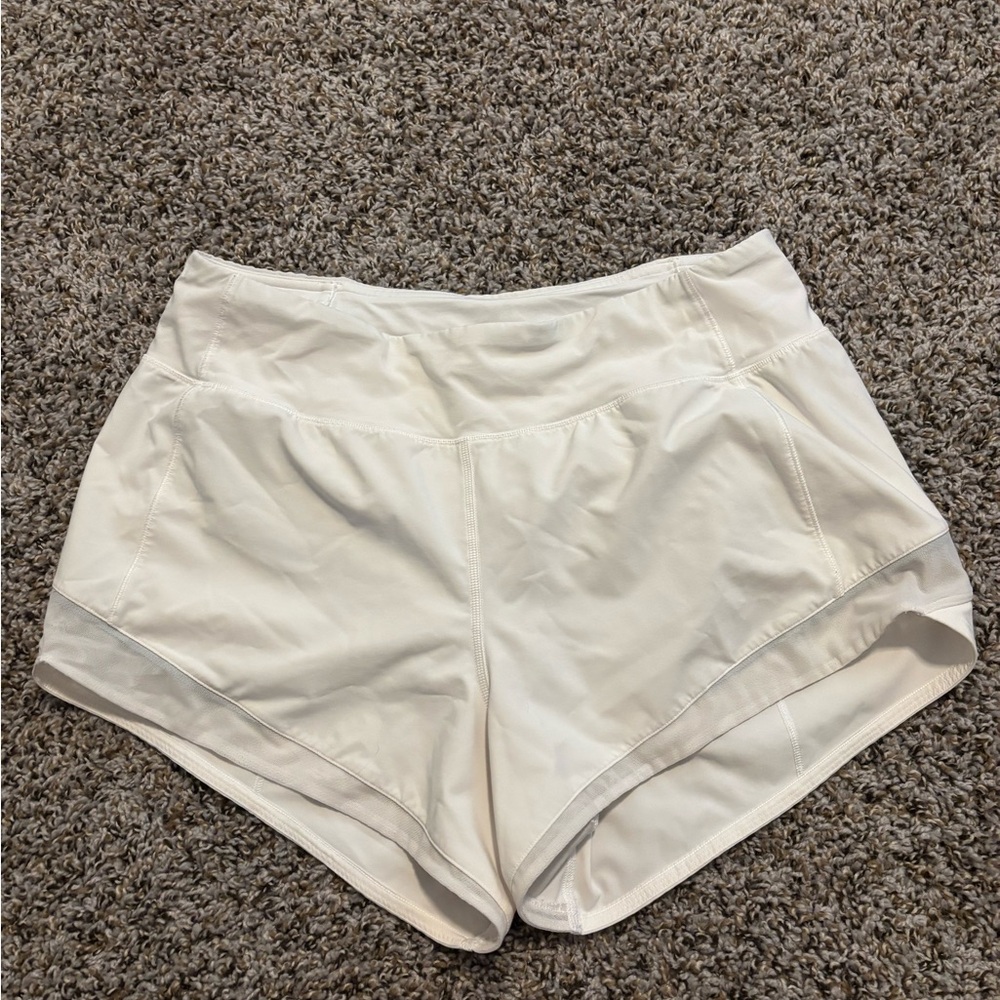 Lululemon Athletica White Athletic Shorts